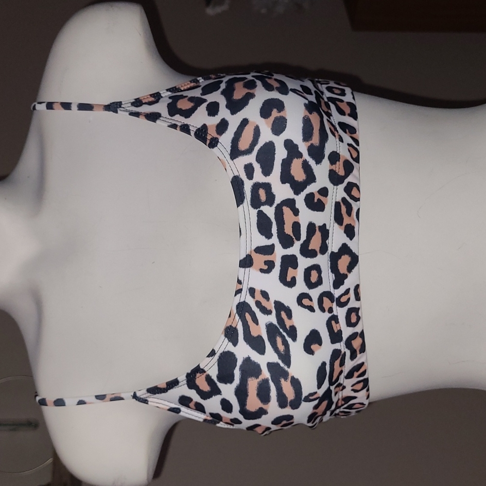 Leopard Print Bikini Top